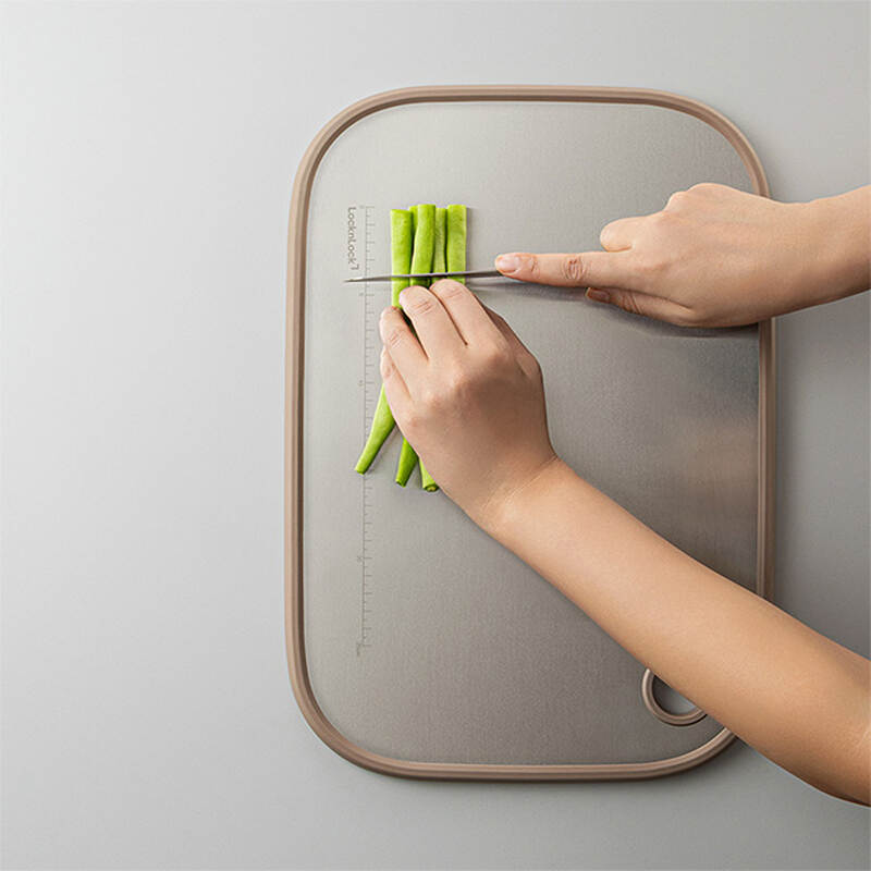 Thớt hai mặt inox 304, PP kháng khuẩn hiệu LocknLock kích thước 400*280*12MM - Màu Ivory - CKD096IVY, , large image number null